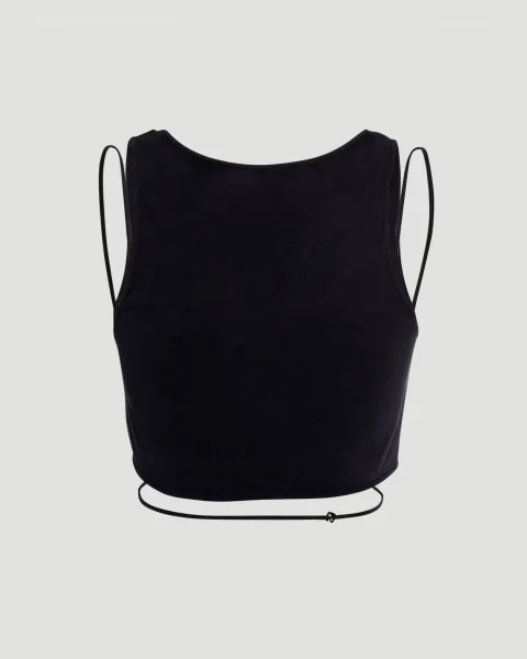 Crop Top in Black — снимка 2