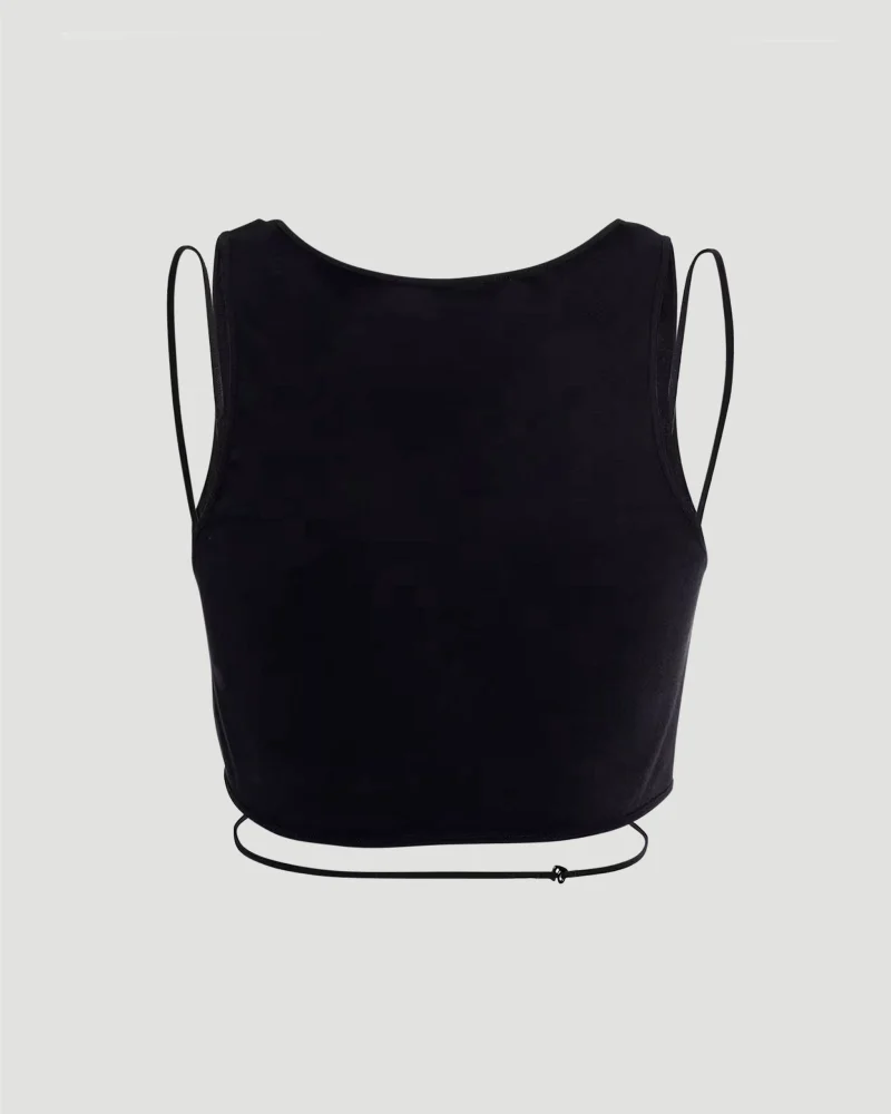 Crop Top in Black — снимка 2