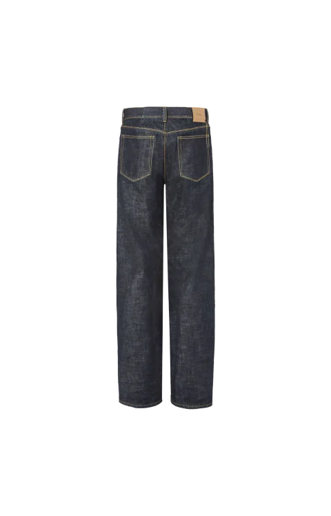 Slim-Fit Cotton Denim Jeans in Navy Blue — снимка 2