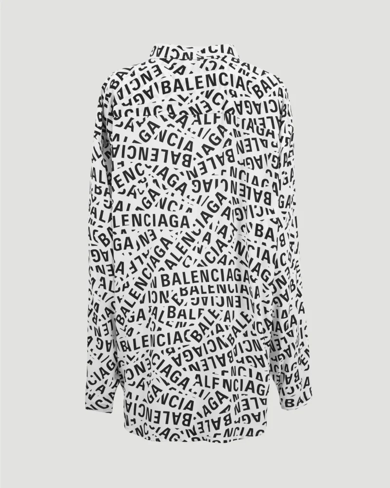 Logo Strips Minimal Shirt Large Fit in White — снимка 3