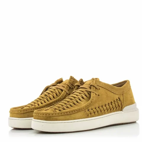 Мъжки Ежедневни CLARKS – 26172450 COURTLITE WEAVE OCHRE — снимка 3