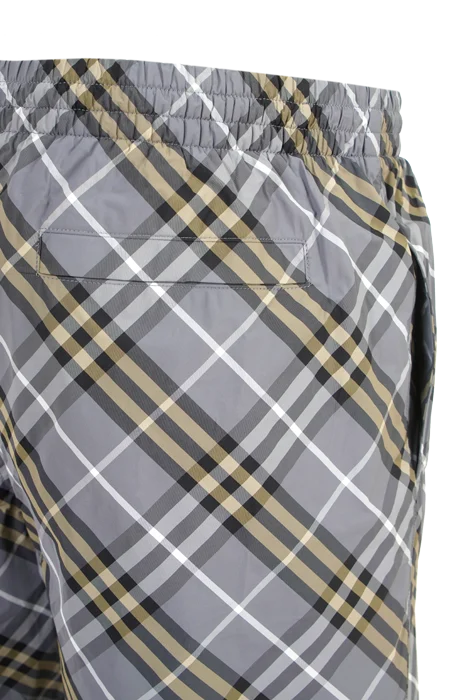 Check-Pattern Elasticated-Waist Swim Shorts — снимка 2