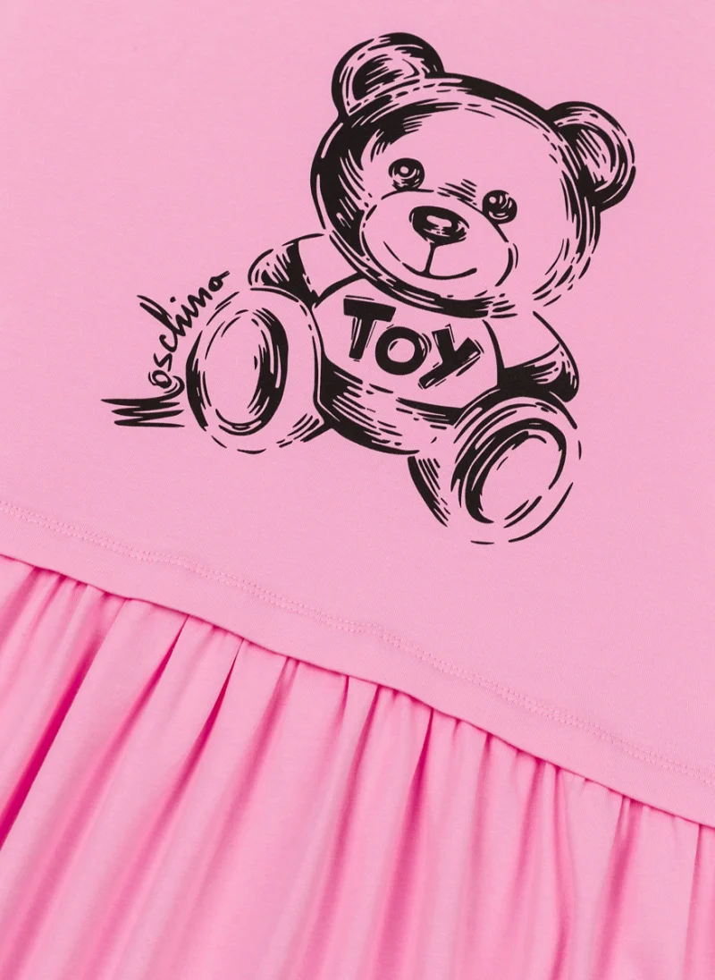 Рокля с Teddy bear принт Moschino Kids — снимка 3