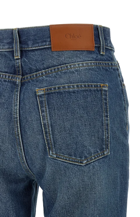 High-Rise Slim-Leg Organic Jeans — снимка 3