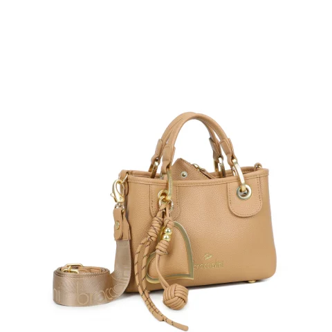 Дамска бeжова чанта Beth Jewels Мini Braccialini — снимка 7