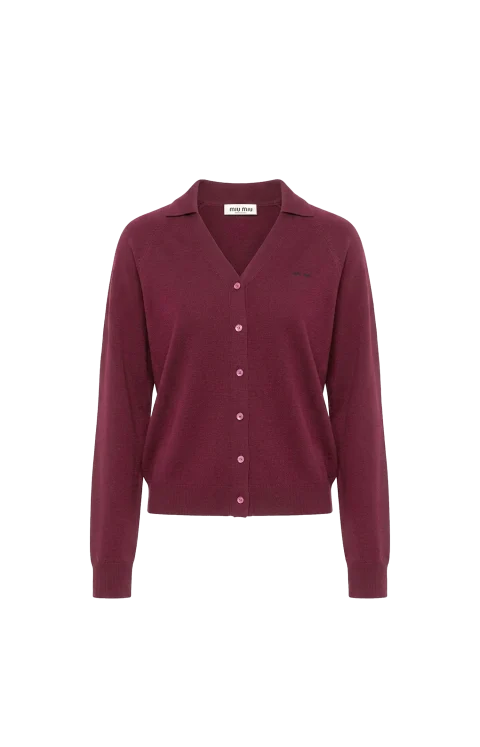 Knit Cardigan with Logo