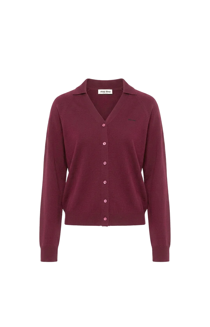 Knit Cardigan with Logo