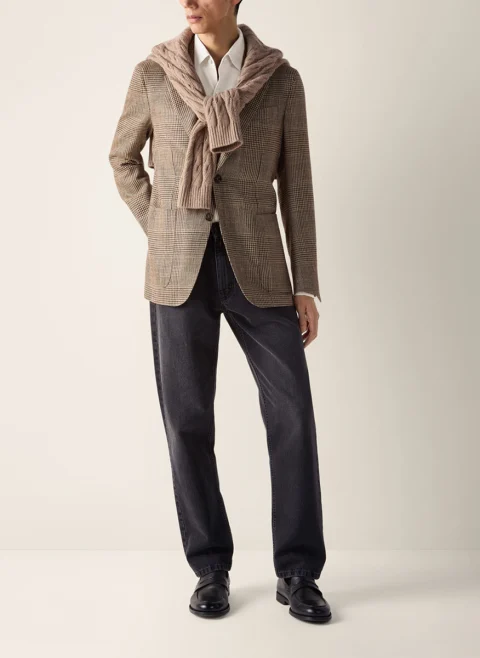 Риза с коприна и лен Zegna — снимка 3
