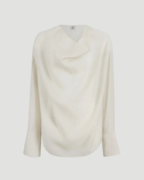 Cowl Blouse in Ecru