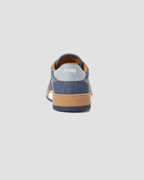 Fendi Match Sneakers in Blue FF Jacquard — снимка 3