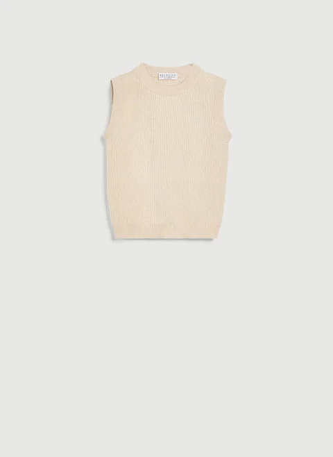 Пуловер без ръкав 'Sparkling note' Brunello Cucinelli Kids 10