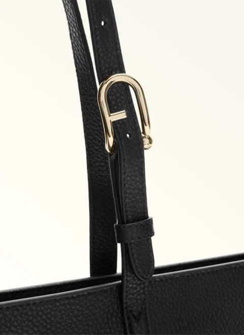 Кожена 'Tote' чанта Furla Ava Nero Nero L — снимка 2