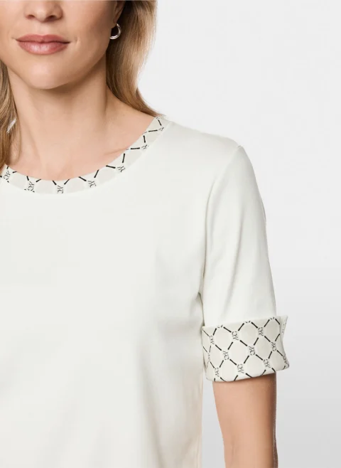 Тишърт с 'chain logo' мотив Marc Cain Sports — снимка 4