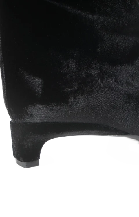 Naomi Kitten Heel Velvet Boots — снимка 3
