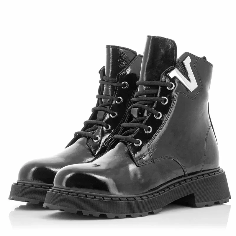 Дамски Кубинки CARLO FABIANI – 452-1710 BLACK — снимка 3