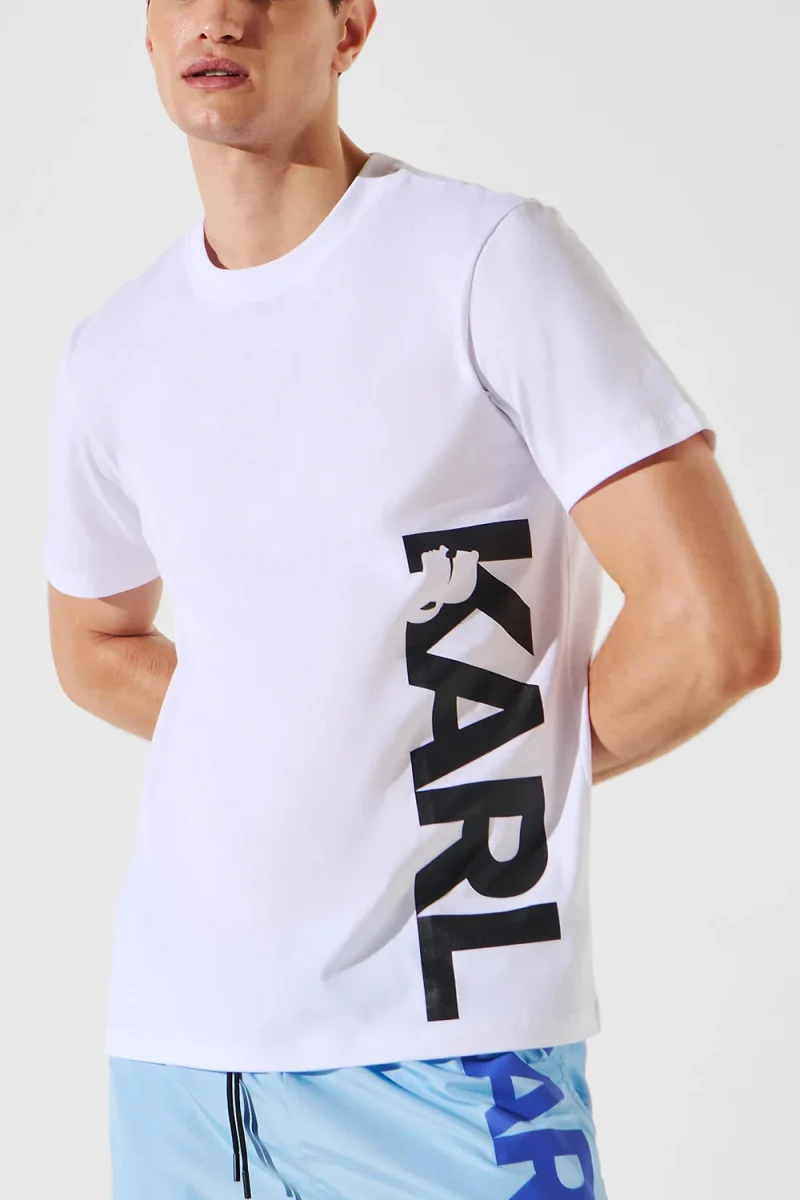 T-Shirt Karl Vertical Logo A2M46038 100 white — снимка 2