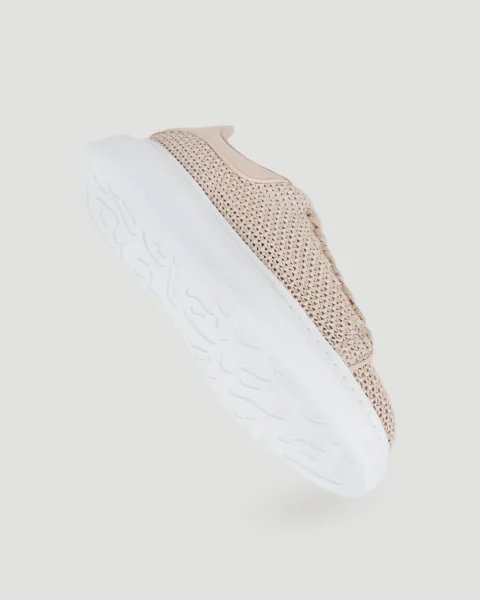 Oversized Sneakers in Rose Gold Crochet — снимка 3