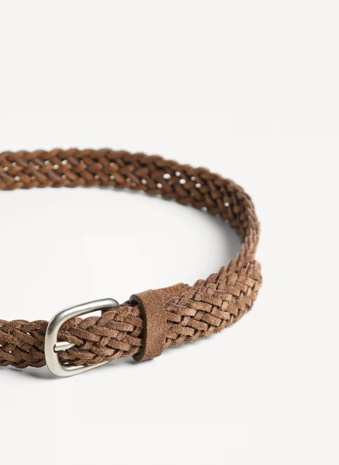 Велурен колан 'Braided' Brunello Cucinelli Kids 75 — снимка 2