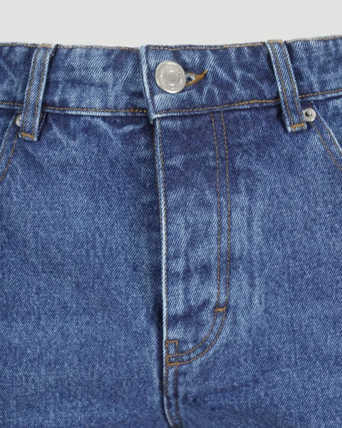 Straight Leg Jeans in Used Blue — снимка 4