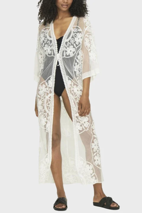 Kimono Onlcarla Embroidered Lace Kimono 15297081 11-4201 TCX cloud dancer — снимка 2