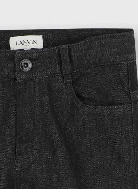 Деним с контрастен детайл Lanvin Kids — снимка 3