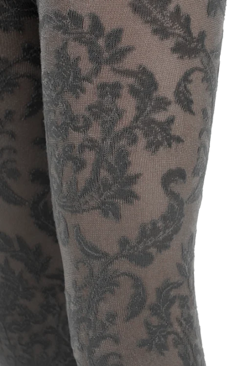 Damask Lace Tights in Khaki — снимка 2