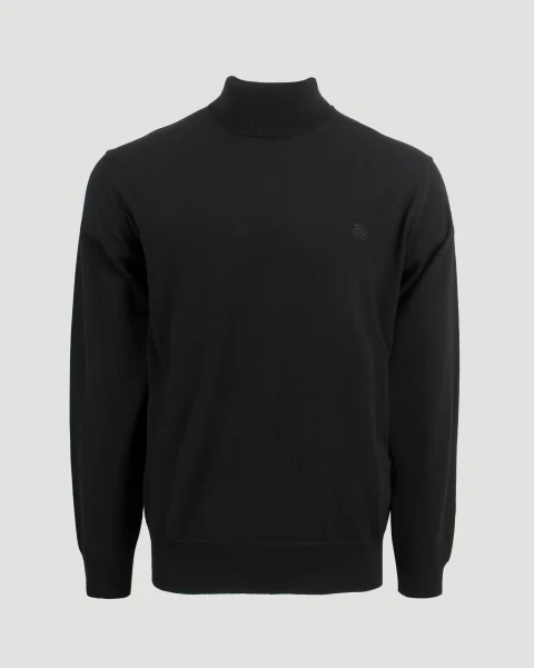 Black Turtleneck with Logo
