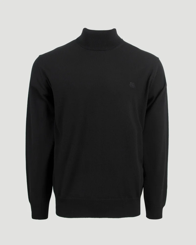 Black Turtleneck with Logo