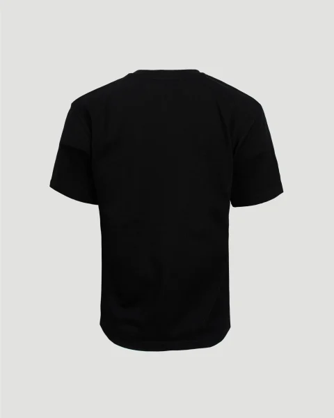 Regular Fit Cotton T-Shirt in Black — снимка 3