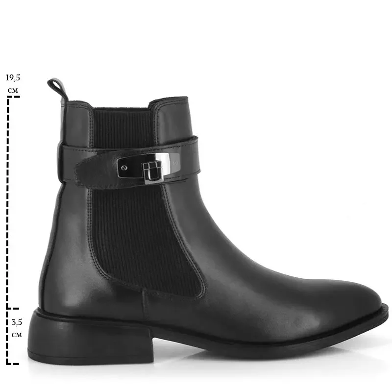 Дамски Равни Боти CARLO FABIANI – 247-8436 BLACK LEATHER — снимка 6