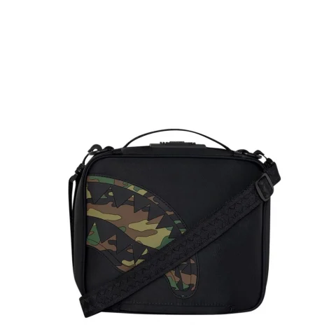 Кутия за обяд SHARK CENTRAL BLACK NYLON CAMO EMBOSSED SHARK SPRAYGROUND — снимка 8