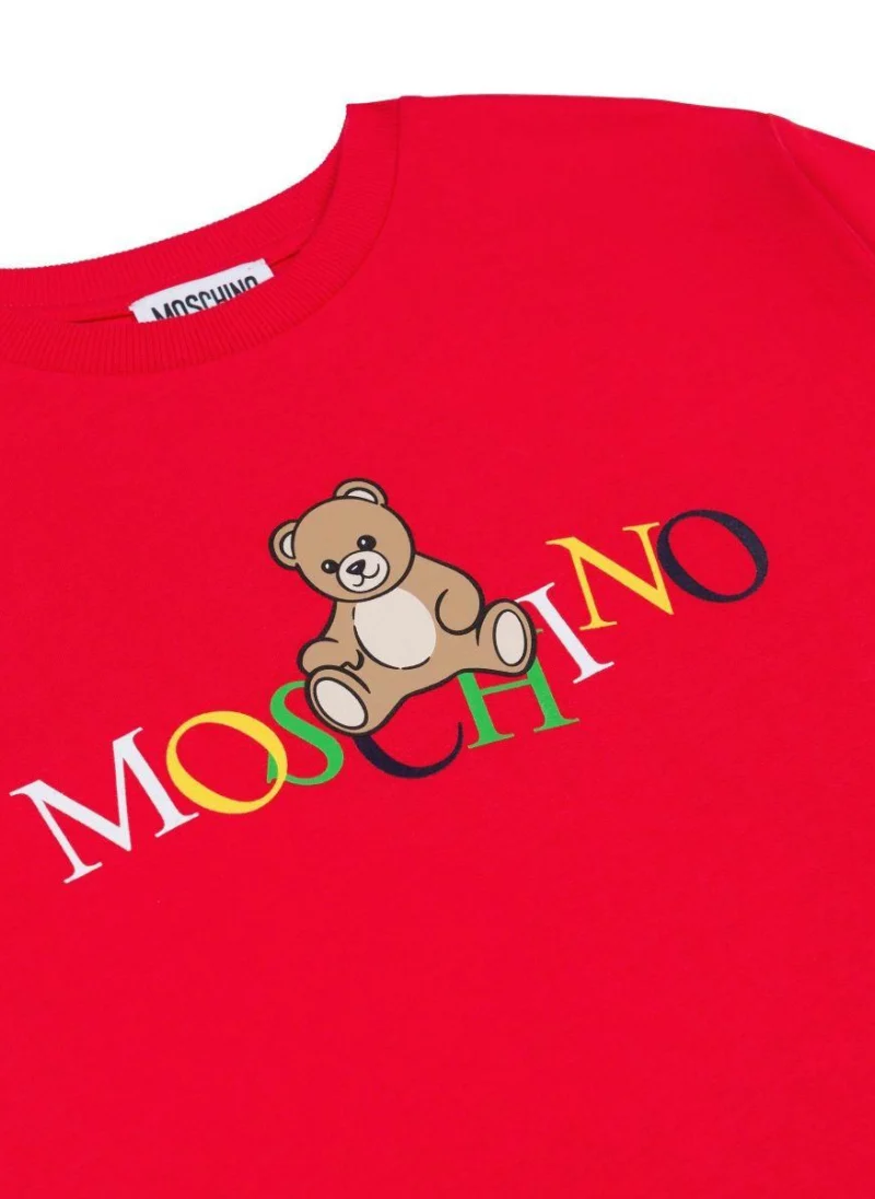 Тишърт с принт 'Teddy bear' Moschino Kids — снимка 3