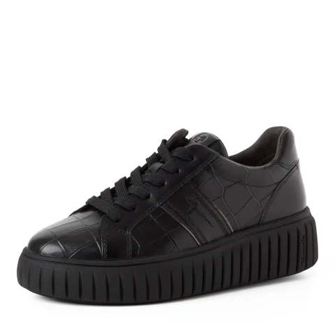 Дамски Сникърс TAMARIS – 1-23767-47-028 BLACK CROCO — снимка 3