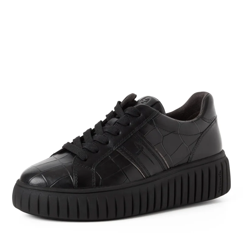 Дамски Сникърс TAMARIS – 1-23767-47-028 BLACK CROCO — снимка 3