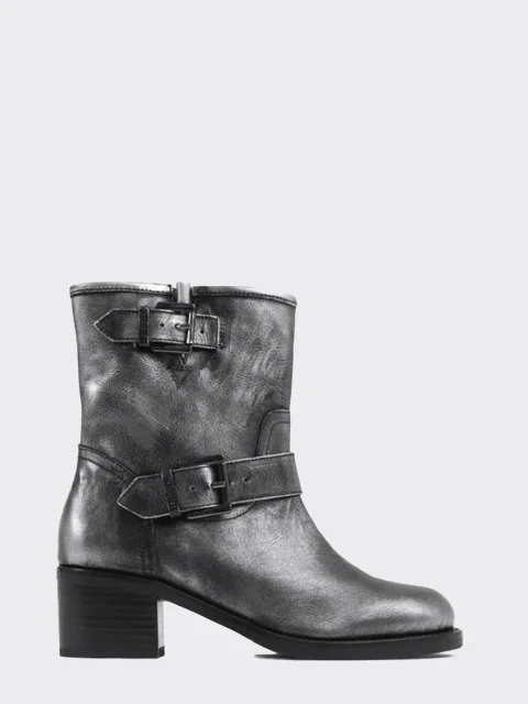 New Camperos Gunmetal Biker Booties