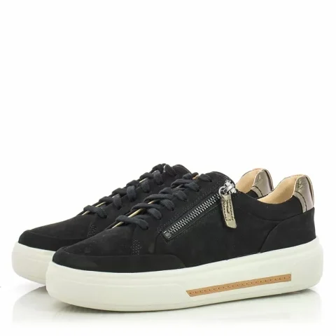 Дамски Сникърс CLARKS – 26182176 HOLLYHOCK ZIP BLACK NUBUCK — снимка 2