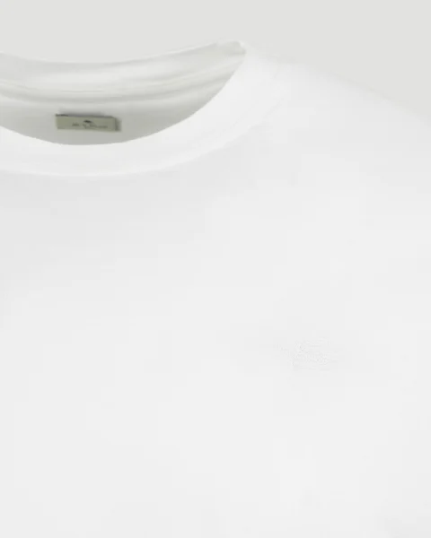 Cotton T-Shirt in White — снимка 3