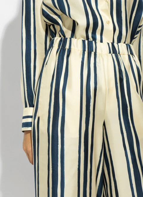 Панталон с раиран десен Weekend Max Mara Wkdtortona — снимка 5