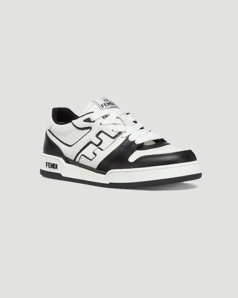 Fendi Match Sneakers in Black and White — снимка 2