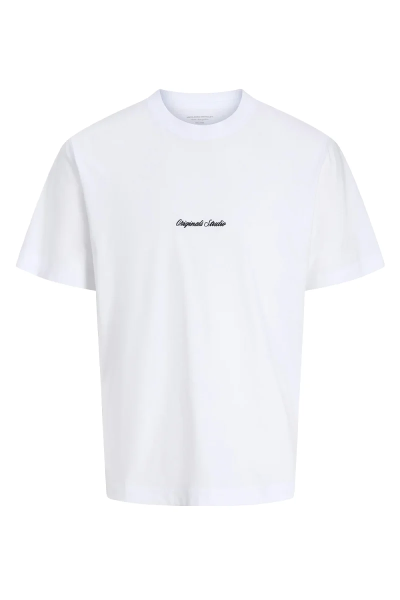 T-Shirt Jornorrebro Emb Ss Crew Neck 12282892 11-0601 TCX bright white