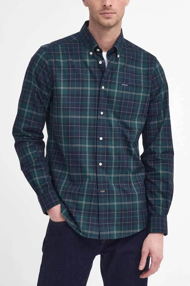 Риза Wetheram Tailored Tartan MSH4982 tn23 green loch — снимка 2