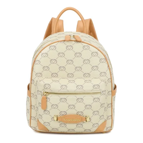 Дамска бежова раница Monogram Braccialini