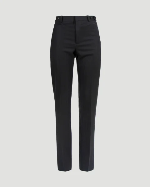 Subtle Stripe Wool Trousers