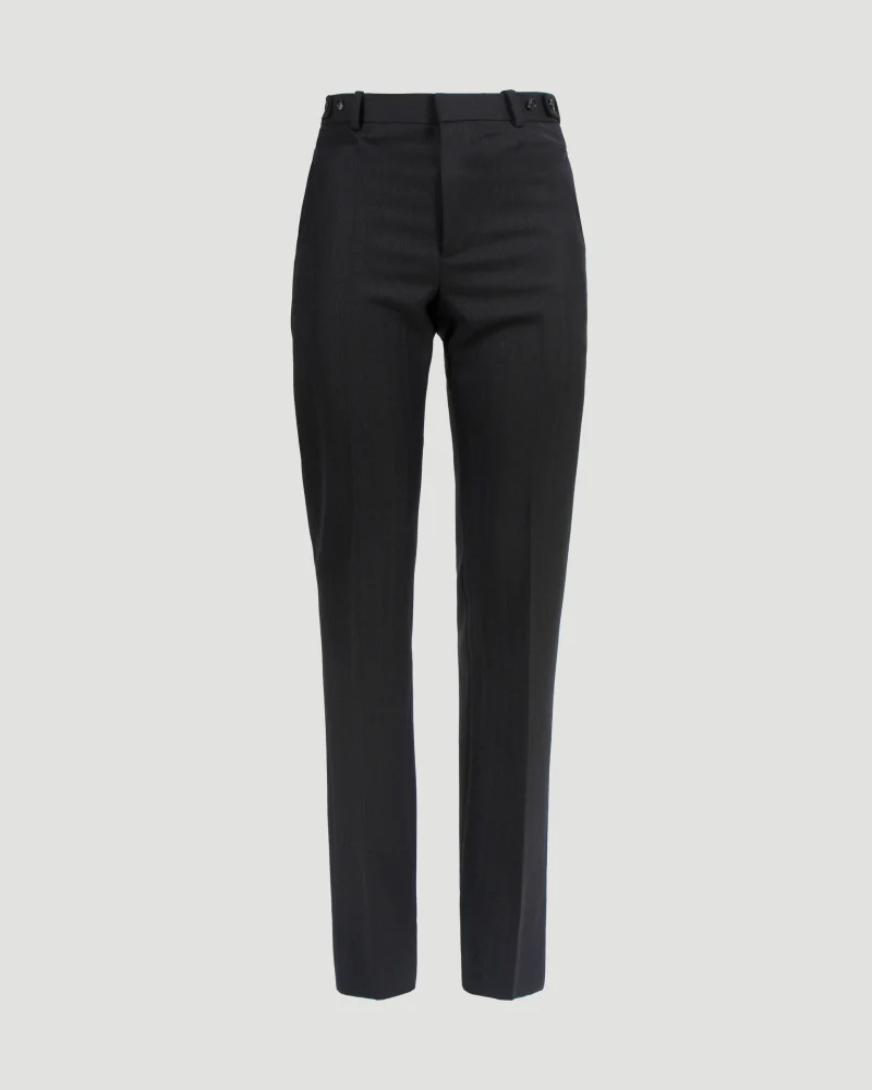 Subtle Stripe Wool Trousers
