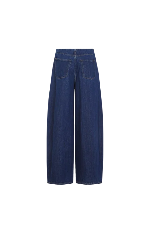 Navy Blue Wide-Leg Jeans — снимка 2