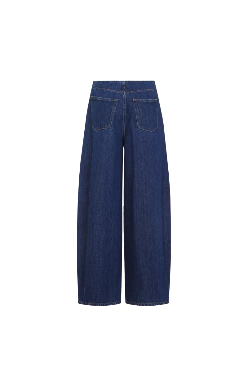 Navy Blue Wide-Leg Jeans — снимка 2