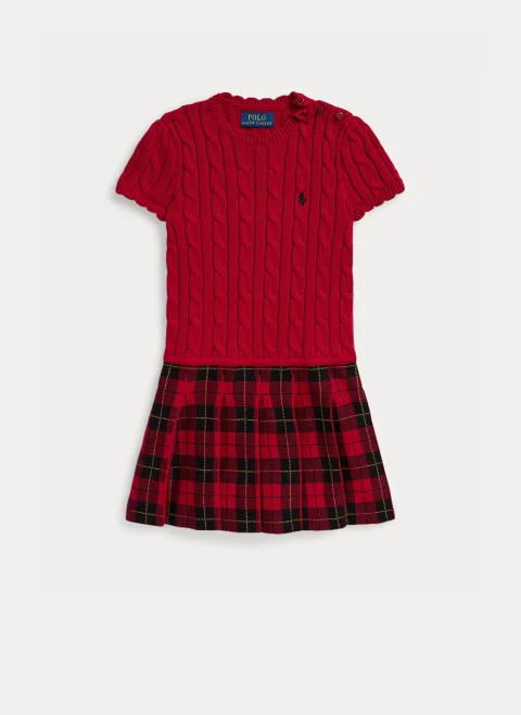 Рокля от плетиво 'Cable' Ralph Lauren Kids