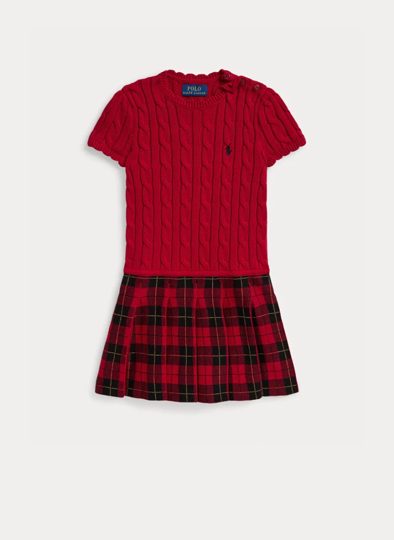 Рокля от плетиво 'Cable' Ralph Lauren Kids