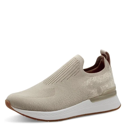 Дамски Сникърс TAMARIS – 1-24752-44-498 IVORY METALLIC_1 — снимка 3