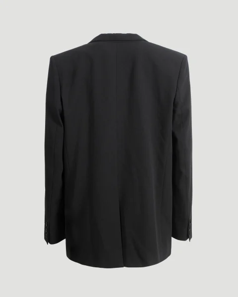 Single-Breasted Blazer in Black Viscose — снимка 2